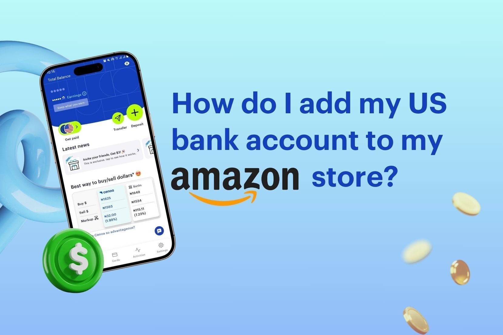 Get Paid from Amazon with less fees | Cenoa